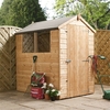 6 x 4 Tongue and Groove Apex Wooden Garden Shed With 2 Windows And Single Door (10mm Solid OSB Floor) - 48HR + SAT Delivery*