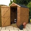 6 x 4 Windowless Value Overlap Apex Wooden Shed with Single Door (10mm Solid OSB Floor) - 48HR + SAT Delivery*