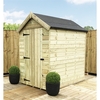6 x 5 Premier Windowless Pressure Treated Tongue And Groove Apex Shed With Higher Eaves And Ridge Height And Single Door