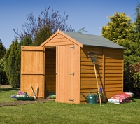 6 x 6 Dip Treated Overlap Apex Windowless Wooden Garden Shed (10mm Solid OSB Floor)