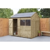 6 x 8 Pressure Treated Apex Reverse Overlap Shed - Assembled