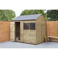 6 x 8 Pressure Treated Apex Reverse Overlap Shed