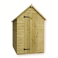 7 x 4 Windowless Pressure Treated Tongue and Groove Apex Shed with Single Door