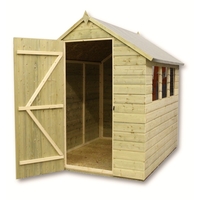 7 x 5 Pressure Treated Tongue and Groove Apex Shed with 3 Windows And Single Door