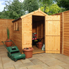 7 x 5 Tongue and Groove Apex Wooden Garden Shed With 2 Windows And Single Door (10mm Solid OSB Floor) - 48HR + SAT Delivery*