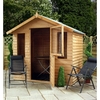 7 x 5 Value Overlap Wooden Garden Summerhouse + Stable Door (10mm Solid OSB Floor) - 48HR + SAT Delivery*