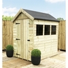 7 x 6 Premier Pressure Treated Tongue and Groove Apex Shed With Higher Eaves And Ridge Height 3 Windows And Single Door