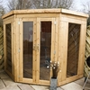 7 x 7 Premier Wooden Corner Garden Summerhouse (10mm Solid OSB Floor and Roof) - 48HR + SAT Delivery*