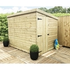 8 x 4 Windowless Pressure Treated Tongue and Groove Pent Shed with Side Door