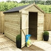8 x 5 Premier Windowless Pressure Treated Tongue and Groove Apex Shed With Higher Eaves And Ridge Height And Single Door