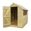 8 x 5 Pressure Treated Tongue and Groove Apex Shed with 4 Windows And Single Door