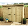8 x 5 Windowless Pressure Treated Tongue and Groove Pent Shed with Double Doors