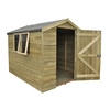 8 x 6 Pressure Treated Tongue and Groove Apex Shed - Installed