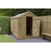 8 x 6 Pressure Treated Windowless Overlap Apex Wooden Garden Shed - Assembled