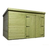 9 x 3 Windowless Pressure Treated Tongue and Groove Pent Shed with Double Doors