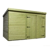 9 x 4 Windowless Pressure Treated Tongue and Groove Pent Shed with Double Doors