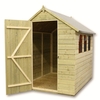 9 x 5 Pressure Treated Tongue and Groove Apex Shed With 4 Windows And Single Door