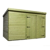 9 x 5 Windowless Pressure Treated Tongue and Groove Pent Shed with Double Doors