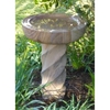 Hand Carved Rainbow Sandstone Spiral Bird Bath