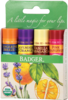 Badger Balm Classic Lip Green Pack 4