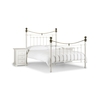 Luxurious Stone White & Gold High End Bed Frame - Double 4ft 6 - Free Next Day Or Day Of Choice Delivery*