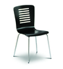 Modernistic Black Chair with Chrome Legs