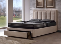 Plush Sand Fabric Bed Frame - King Size 5ft - Free Next Day Delivery*