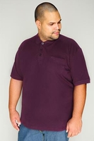 BadRhino Dark Purple Plain Polo Shirt - TALL