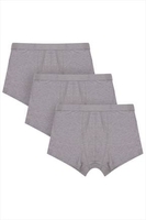 BadRhino Grey Marl A Front Boxer Trunks 3 Pack