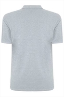 BadRhino Light Grey Marl Plain Polo Shirt - TALL