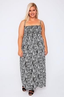 Black & White Aztec Maxi Dress
