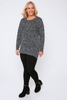 Black & White Longline Twist Knit Jumper