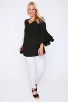Black Blouse With Bell Sleeves