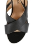 Black COMFORT INSOLE Cross Over Wedge Sandal In EEE Fit