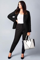 Black Slim Leg Smart Trousers