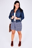 Blue & White Tile Print Jersey Shorts