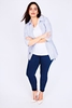 Blue Acid Wash Denim Jeggings With Elasticated Waist