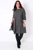 Charcoal Grey Jersey Shift Dress With Front Pockets