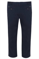 D555 Navy 4 Pocket Straight Leg Trousers - TALL