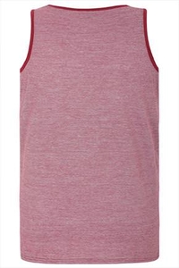 D555 Red Fine Stripe Vest With Pocket