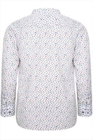 D555 White Long Sleeve Icon Print Shirt