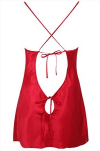 DREAMGIRL Red Kimono Robe & Chemise With Padded Hanger