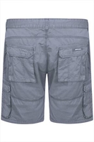 Grey Cargo Shorts With Draw-Ties And Pockets