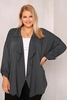 Grey Longline Waterfall Drape Jacket