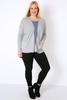 Grey Marl Fine Knitted Ribbed Cardigan