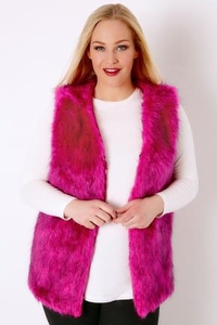 Hot Pink Faux Fur Gilet