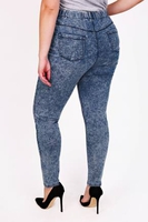 Indigo Blue Acid Wash Denim Jeggings