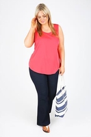 Indigo Bootcut Jeans With Stitch Detail - PETITE