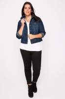 Indigo Denim Western Jacket With Long Sleeves