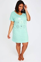 Mint Sheep Print Nightdress